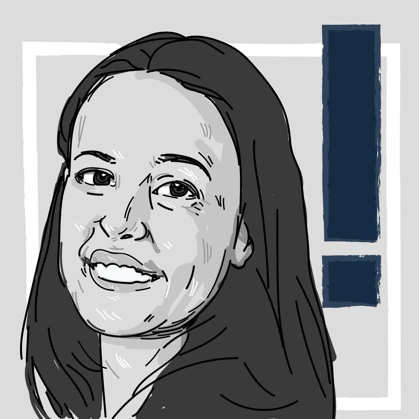 Retrato digital da Luciana Dias sorrindo