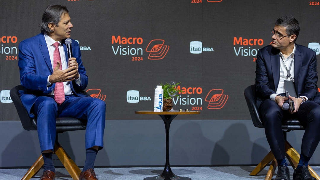 Fernando Haddad, ministro da Fazenda; Mario Mesquita, economista-chefe do Itaú Unibanco